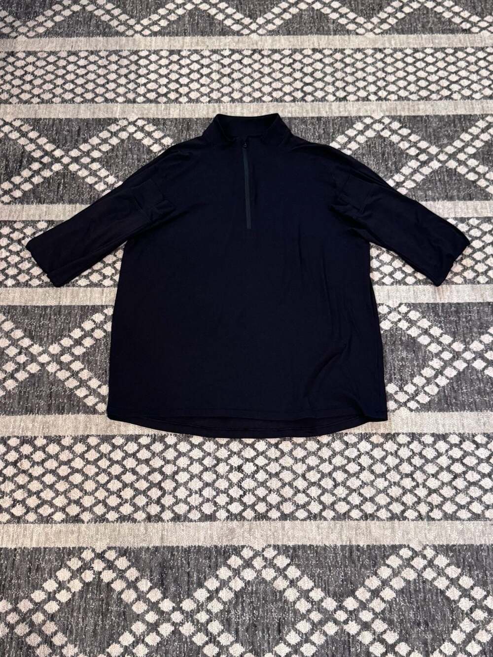 Old Navy Active 4-Way Stretch Quarter Zip Pullover Black Size L